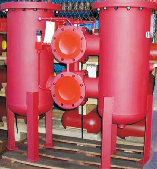 Large flow double barrel oil return filter
